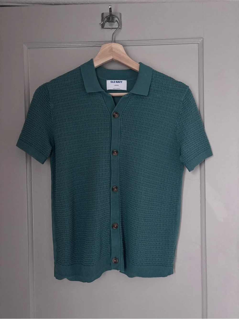 Old Navy Kids Teal Short-Sleeve Button-Up Polo
